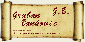 Gruban Banković vizit kartica